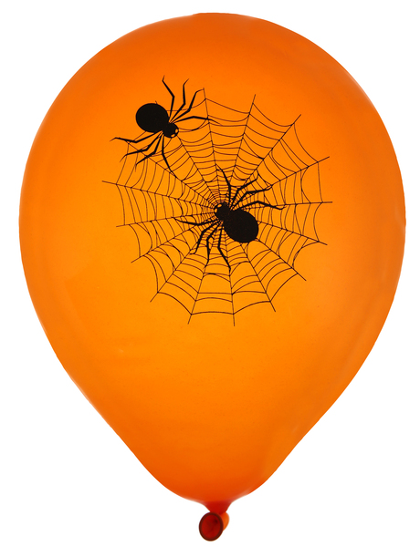 8 Ballons latex toile d'araignée Halloween