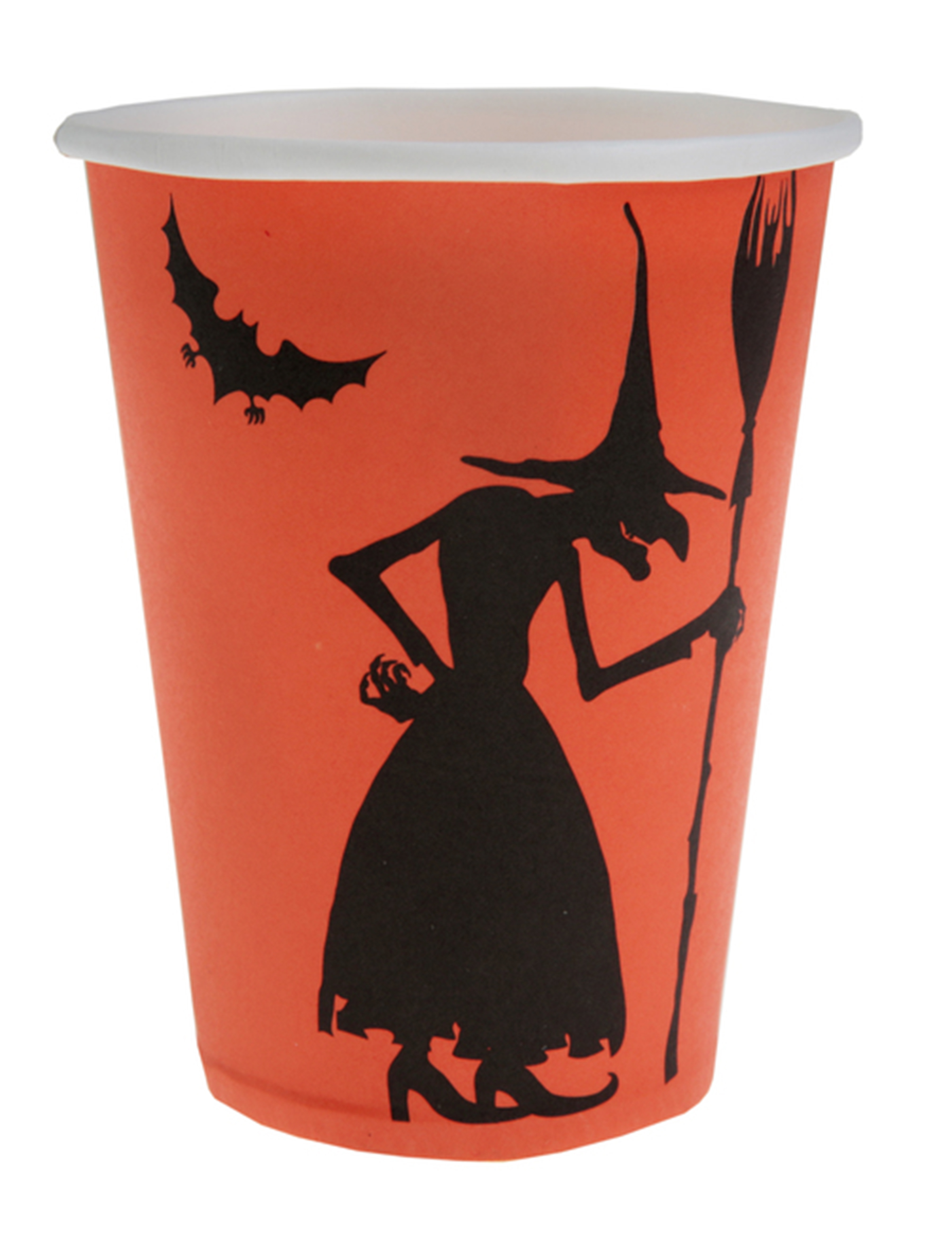 10 Gobelets en carton sorcière Halloween