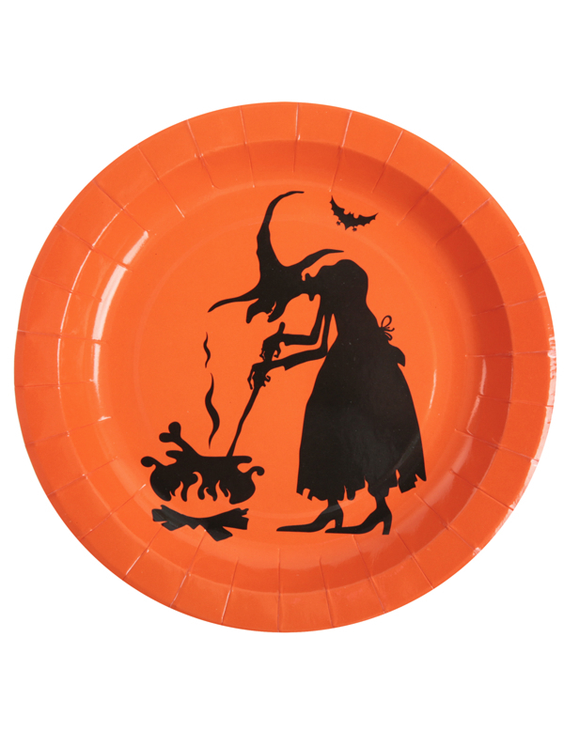 10 Assiettes en carton sorcière Halloween