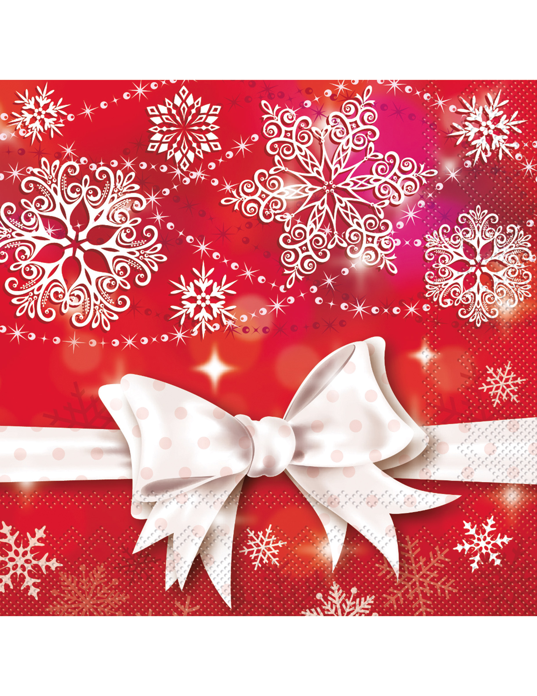 20 Serviettes en papier Noeud de Noël