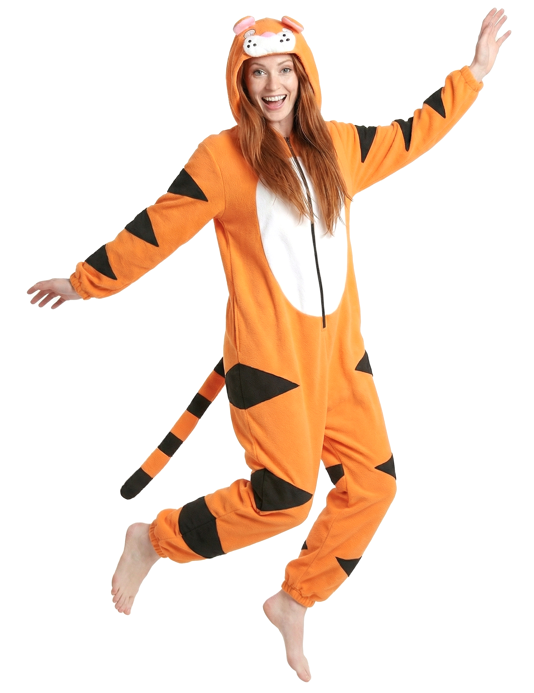 Combinaison à capuche tigre femme