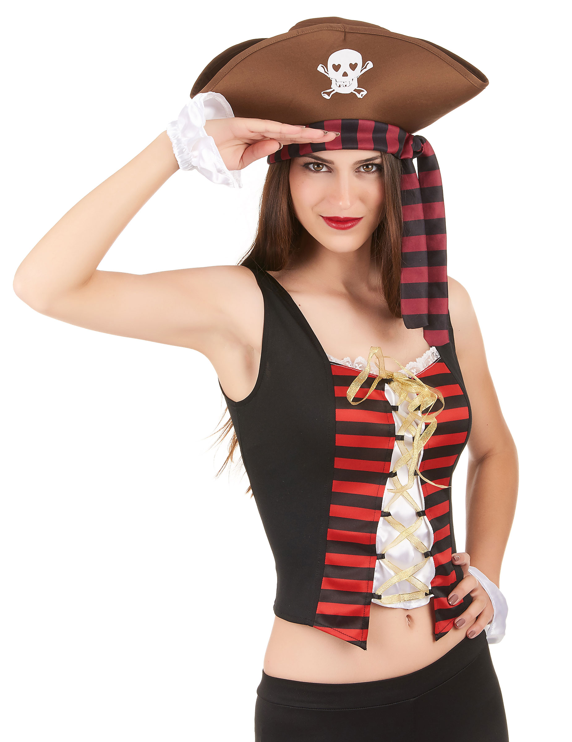 Corset et manchettes pirates femme