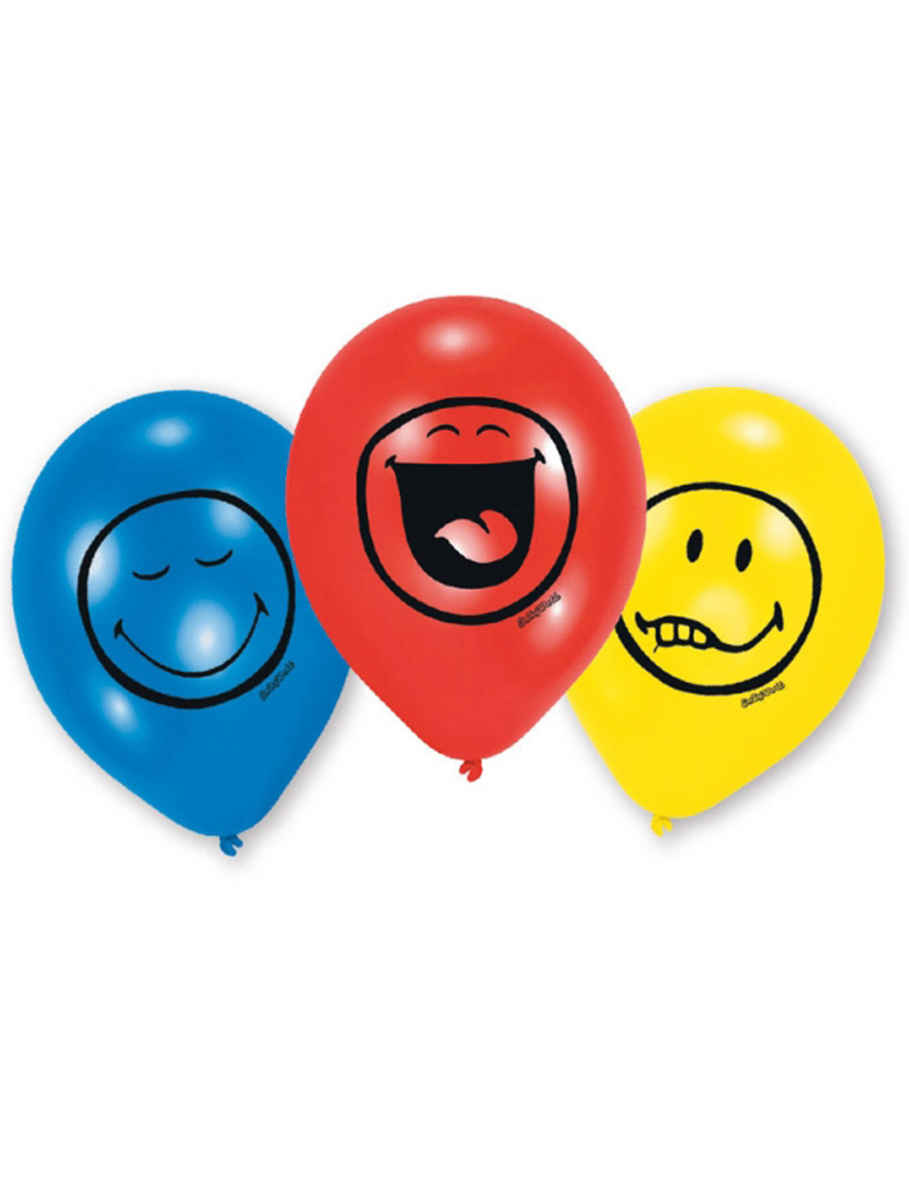 6 Ballons en latex émoticônes