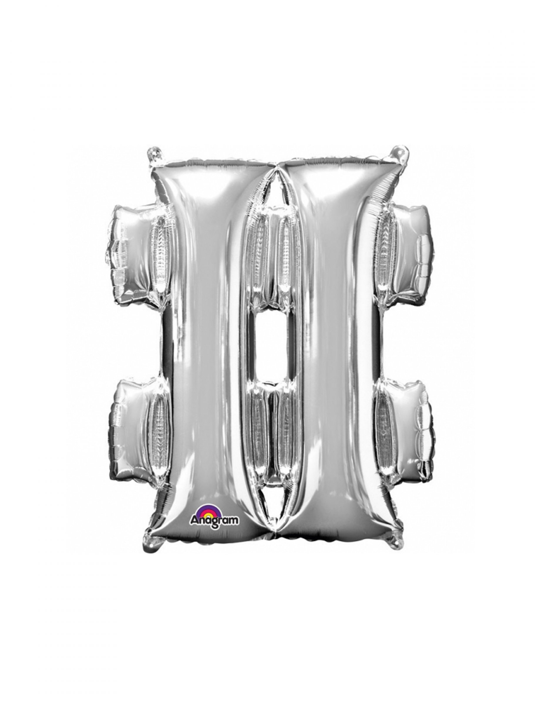 Ballon aluminium symbole # argent 33 cm