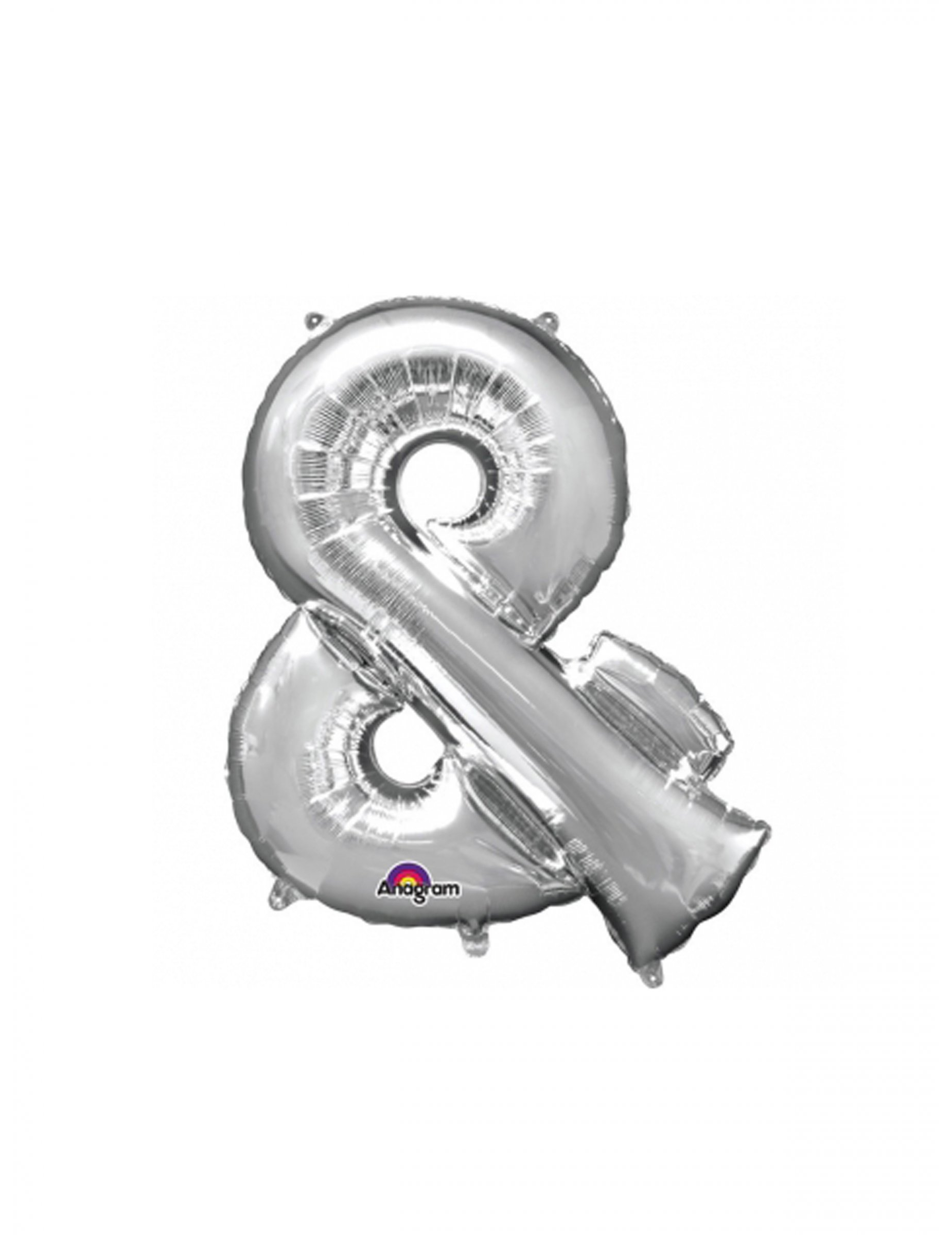 Ballon aluminium symbole & argent 33 cm
