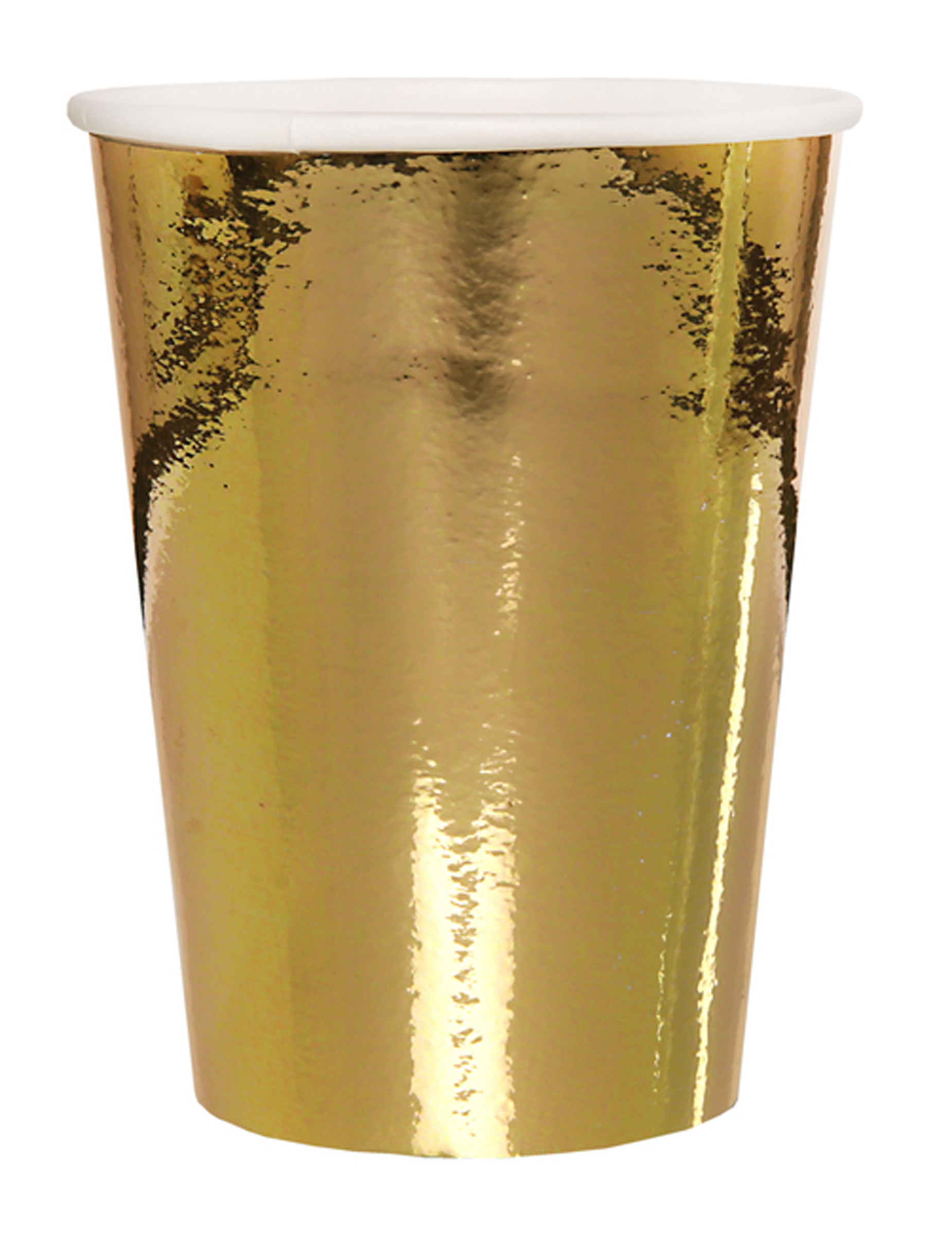 10 Gobelets en carton métallisé or 25 cl