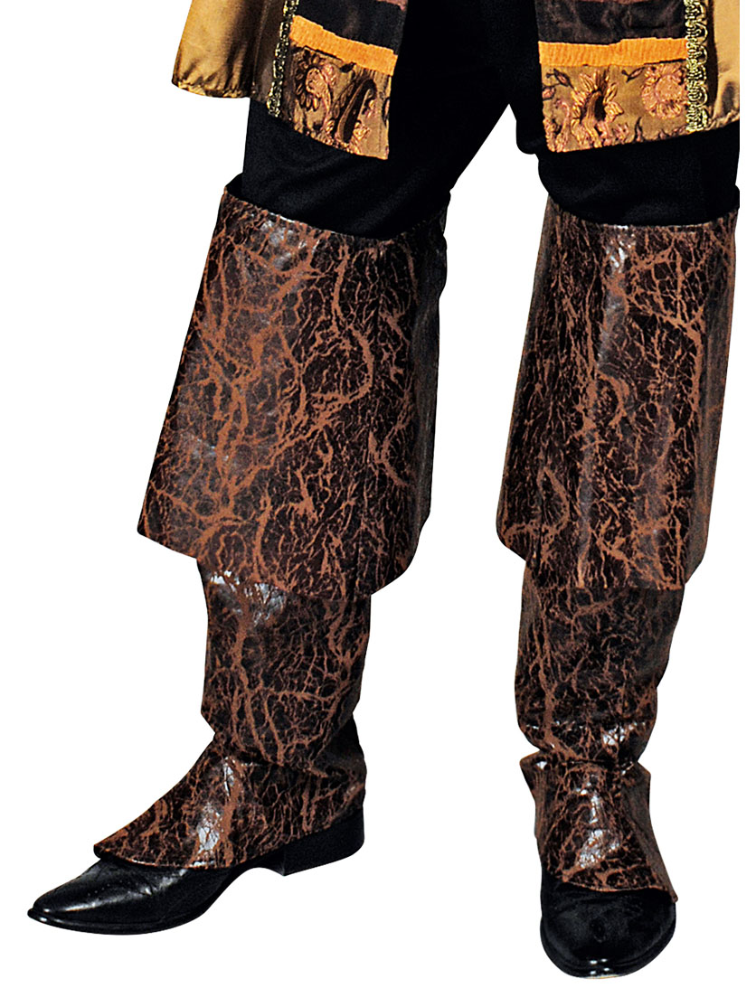 Sur-bottes pirates marron craquelé adulte