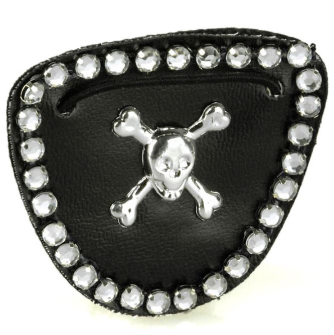 Cache oeil pirate avec strass femme