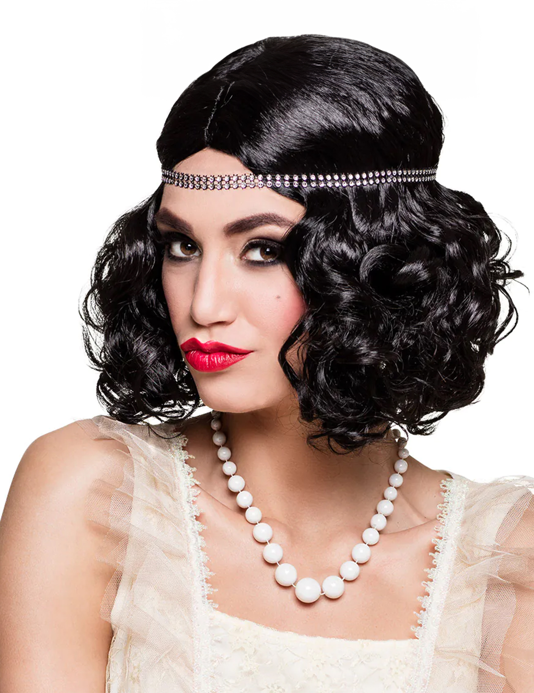 Collier court perles blanches nacrées femme