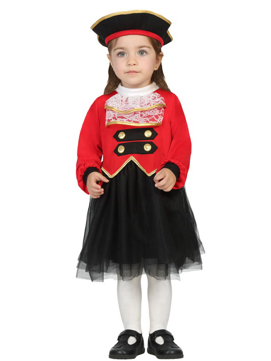 Déguisement commandant pirate bébé fille