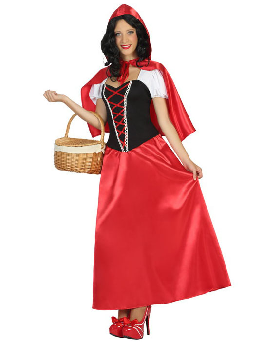 Déguisement robe longue petit chaperon femme