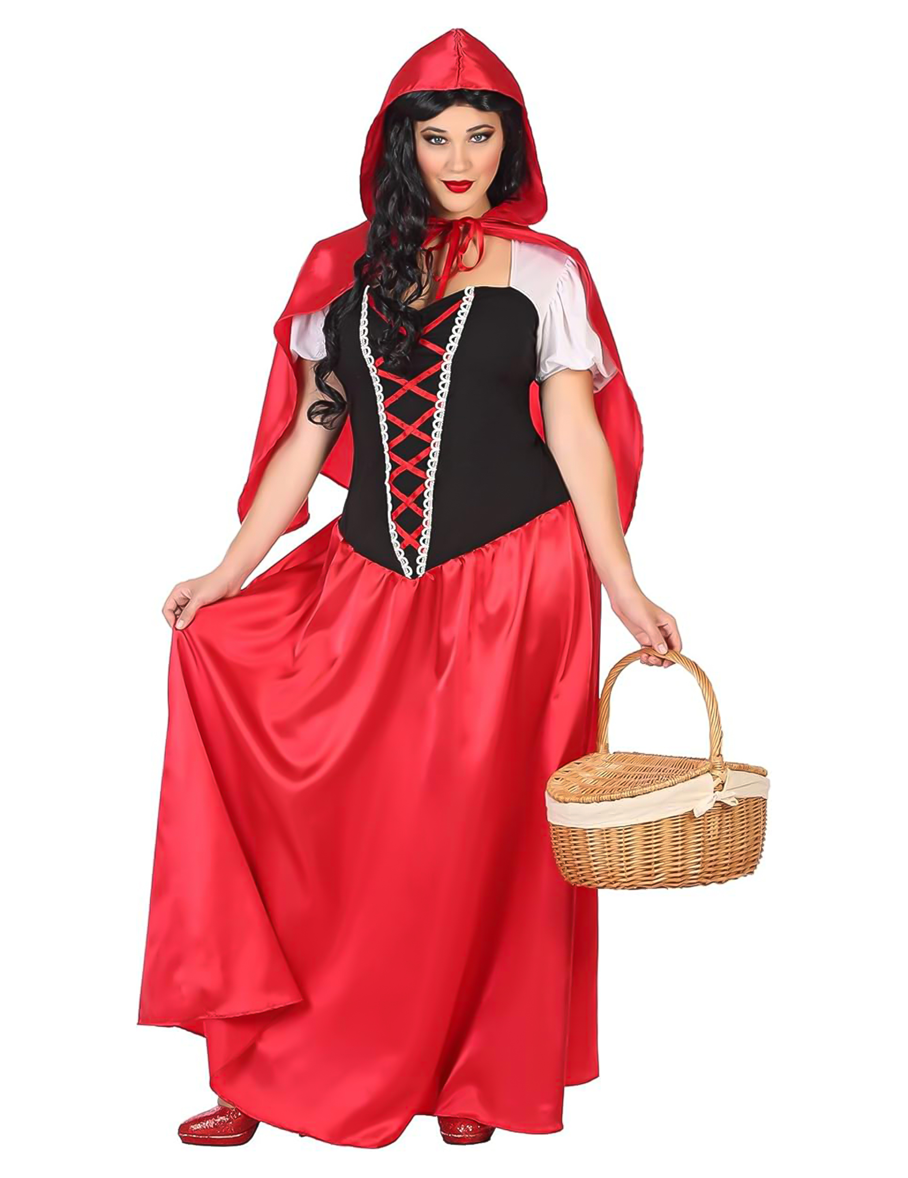 Déguisement robe longue petit chaperon femme