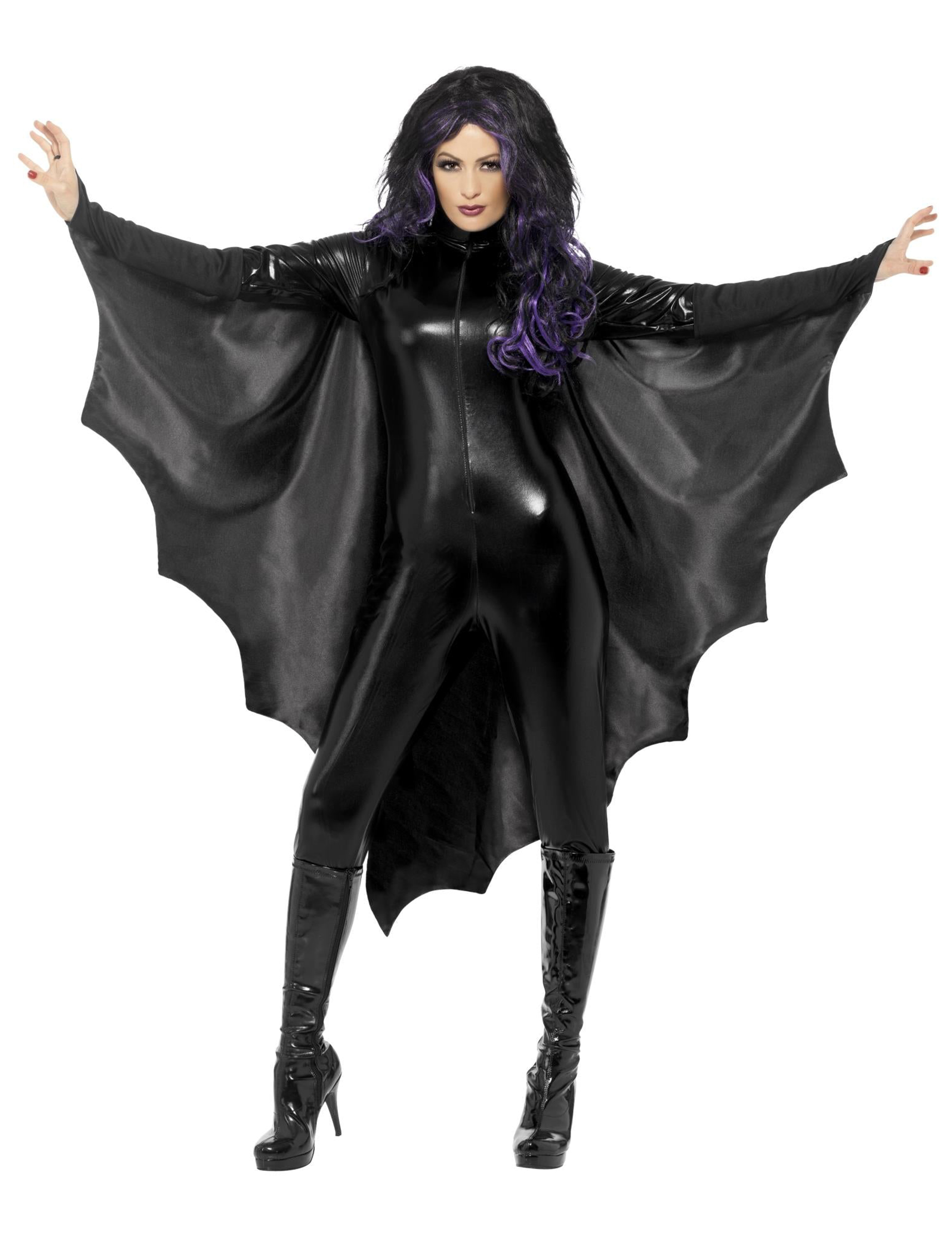 Cape noire chauve-souris femme