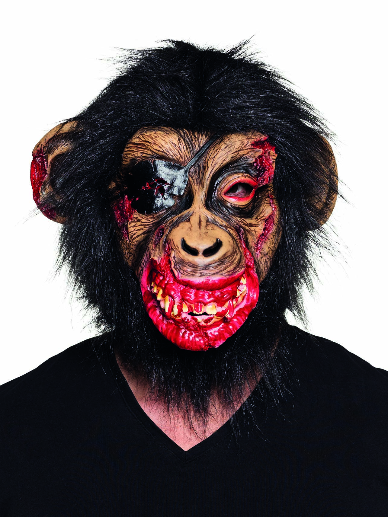 Masque latex singe ensanglanté adulte Halloween