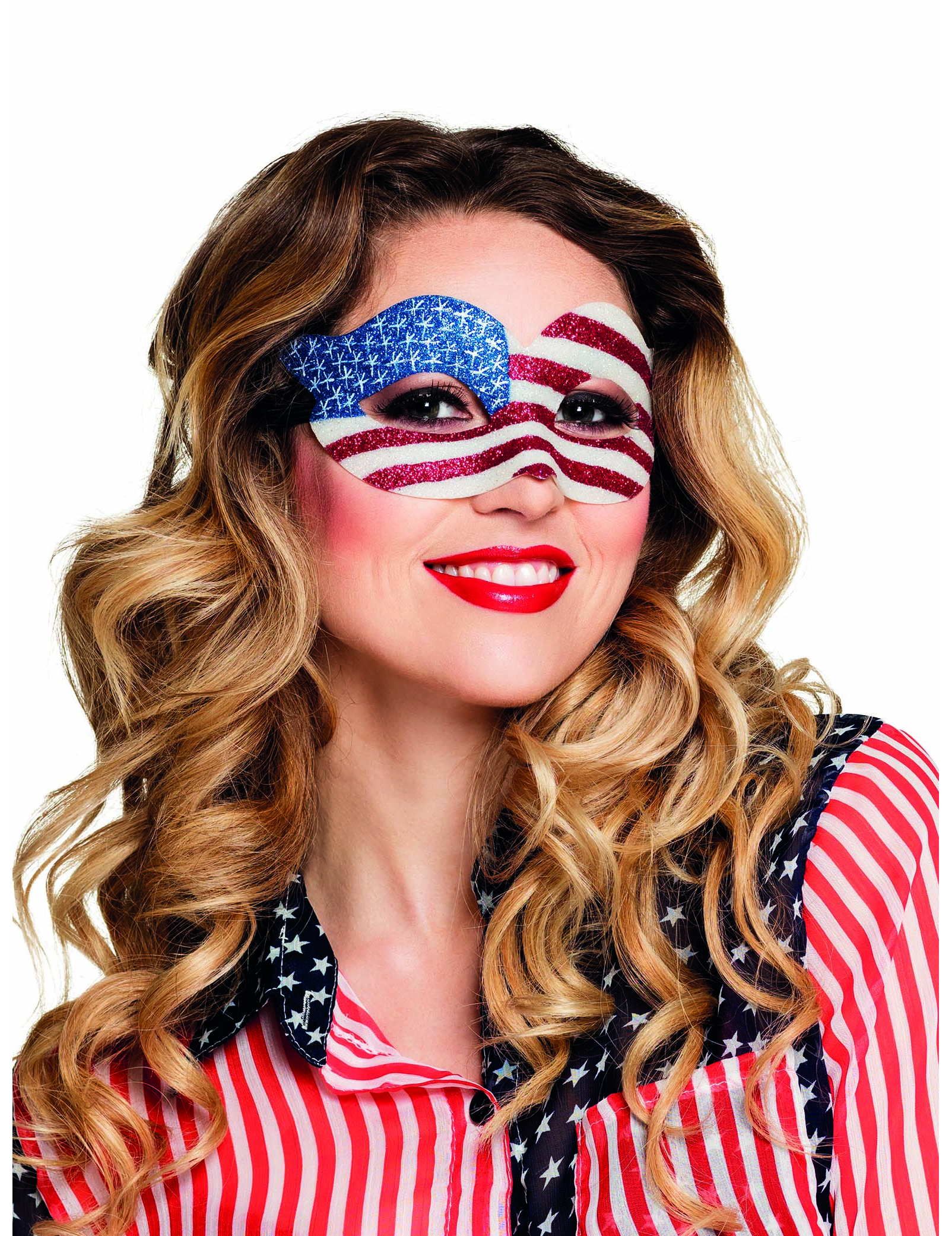 Loup à paillettes USA femme