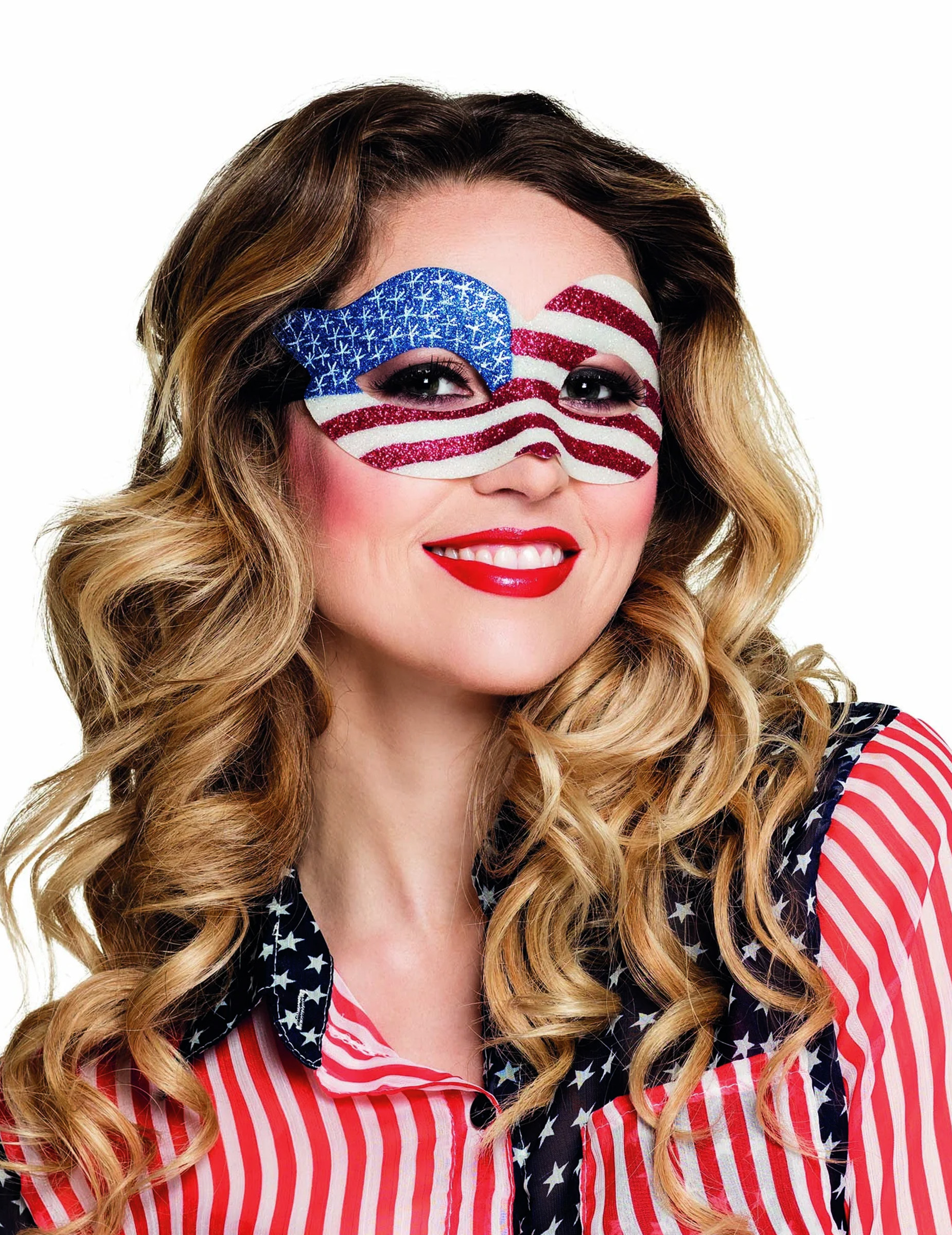Loup à paillettes USA femme