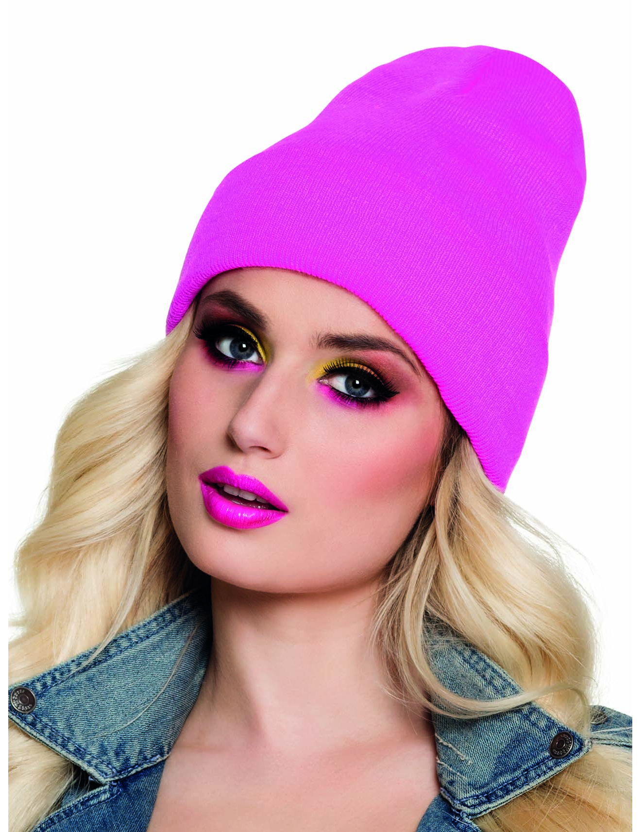 Bonnet rose fluo 90's adulte