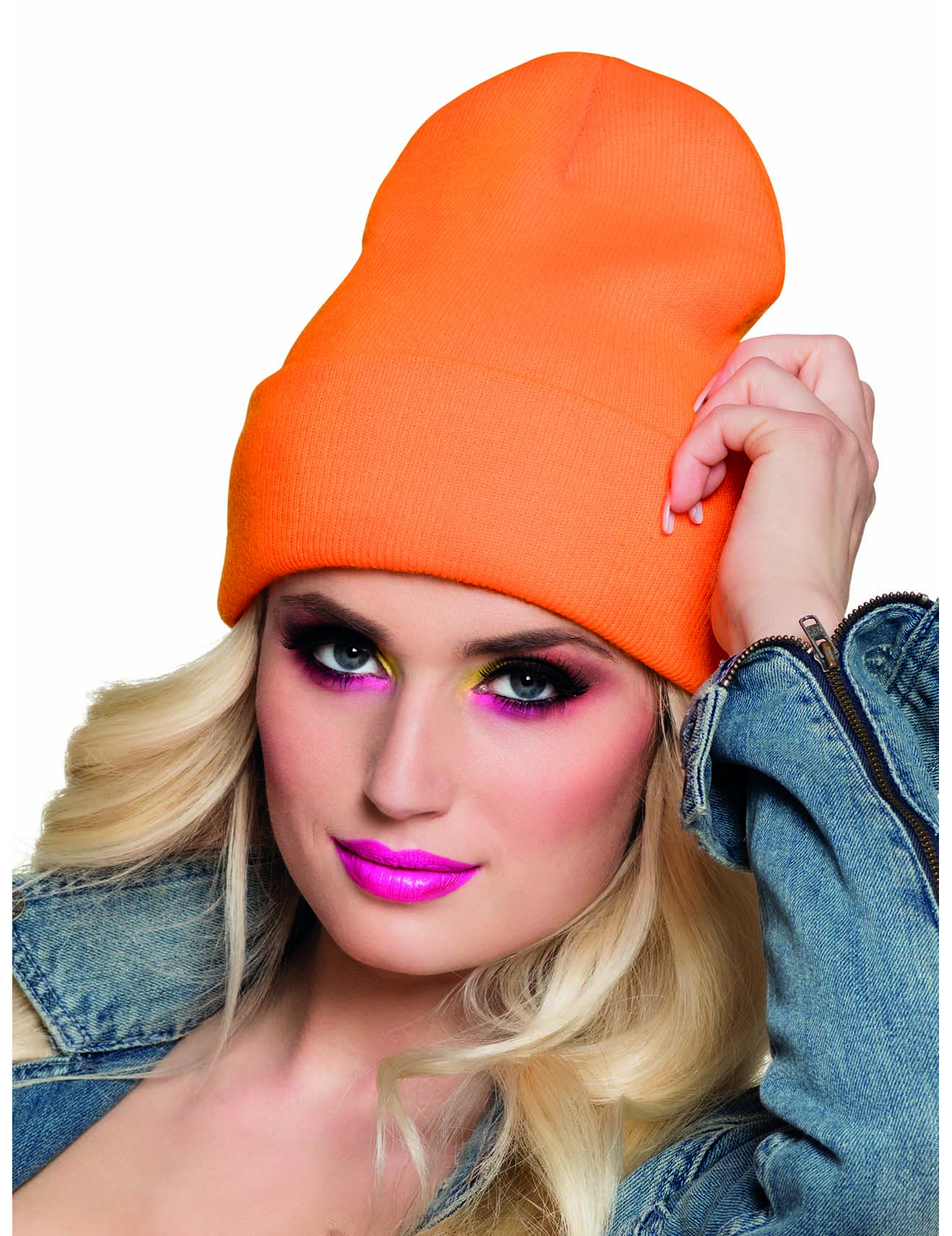 Bonnet orange fluo 90's adulte