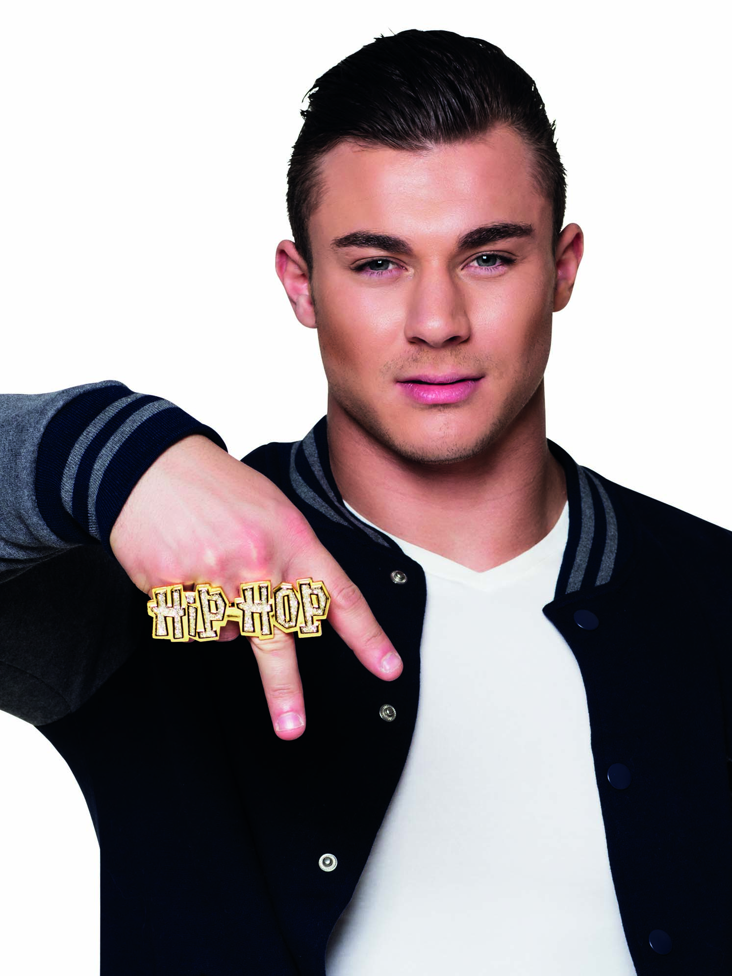 Bague Hip Hop doré adulte