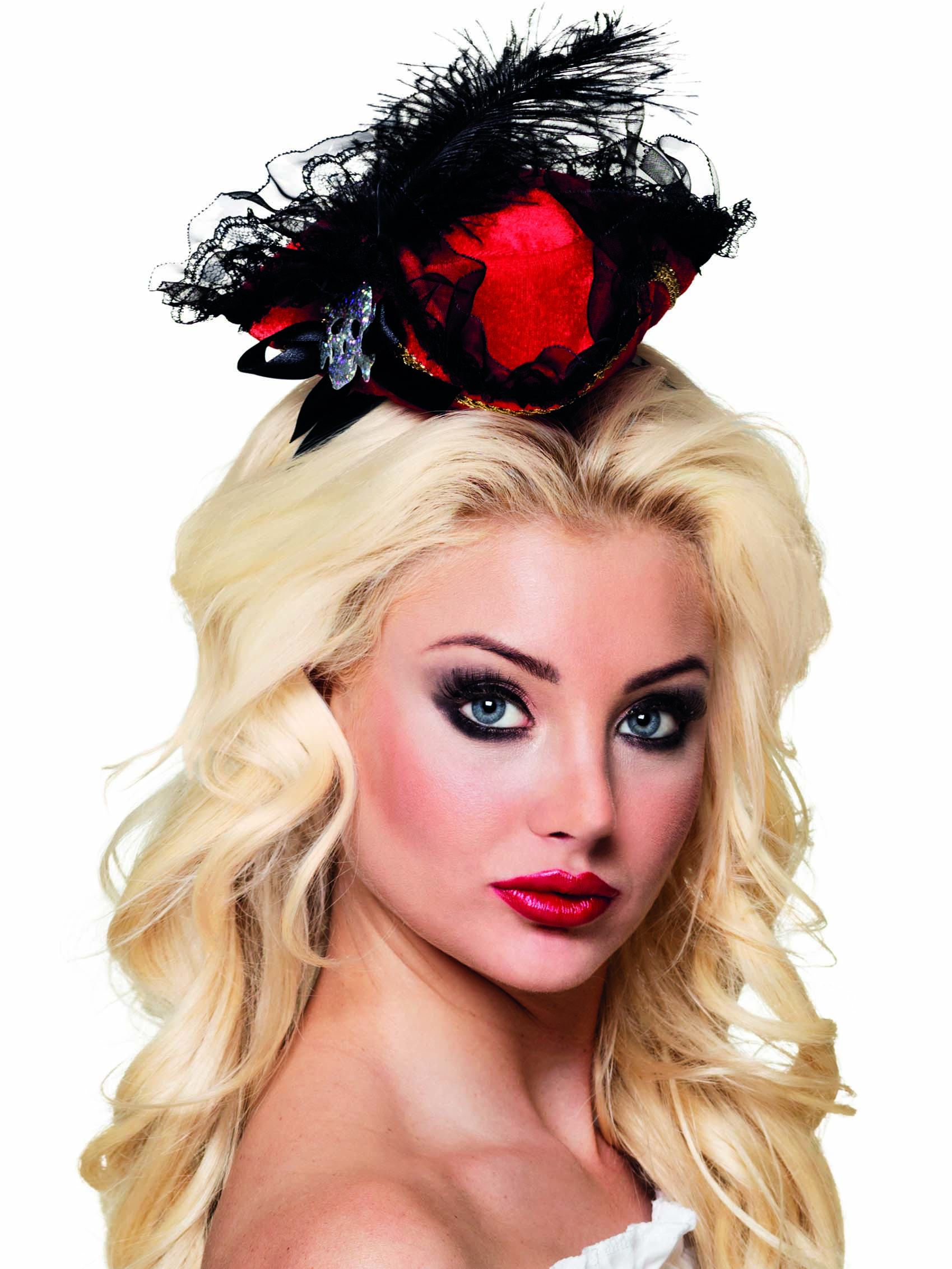 Mini chapeau rouge pirate sexy femme