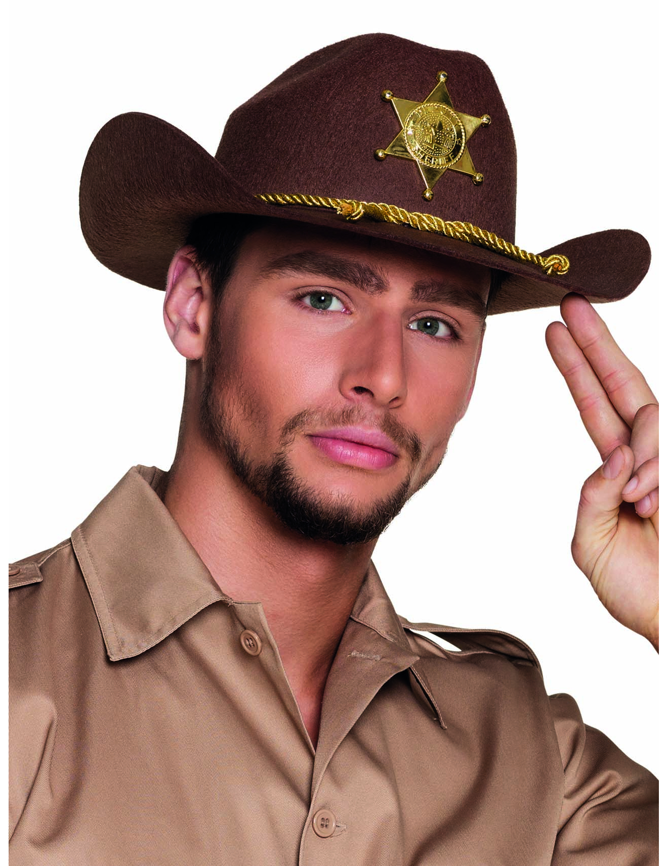 Chapeau shérif marron adulte