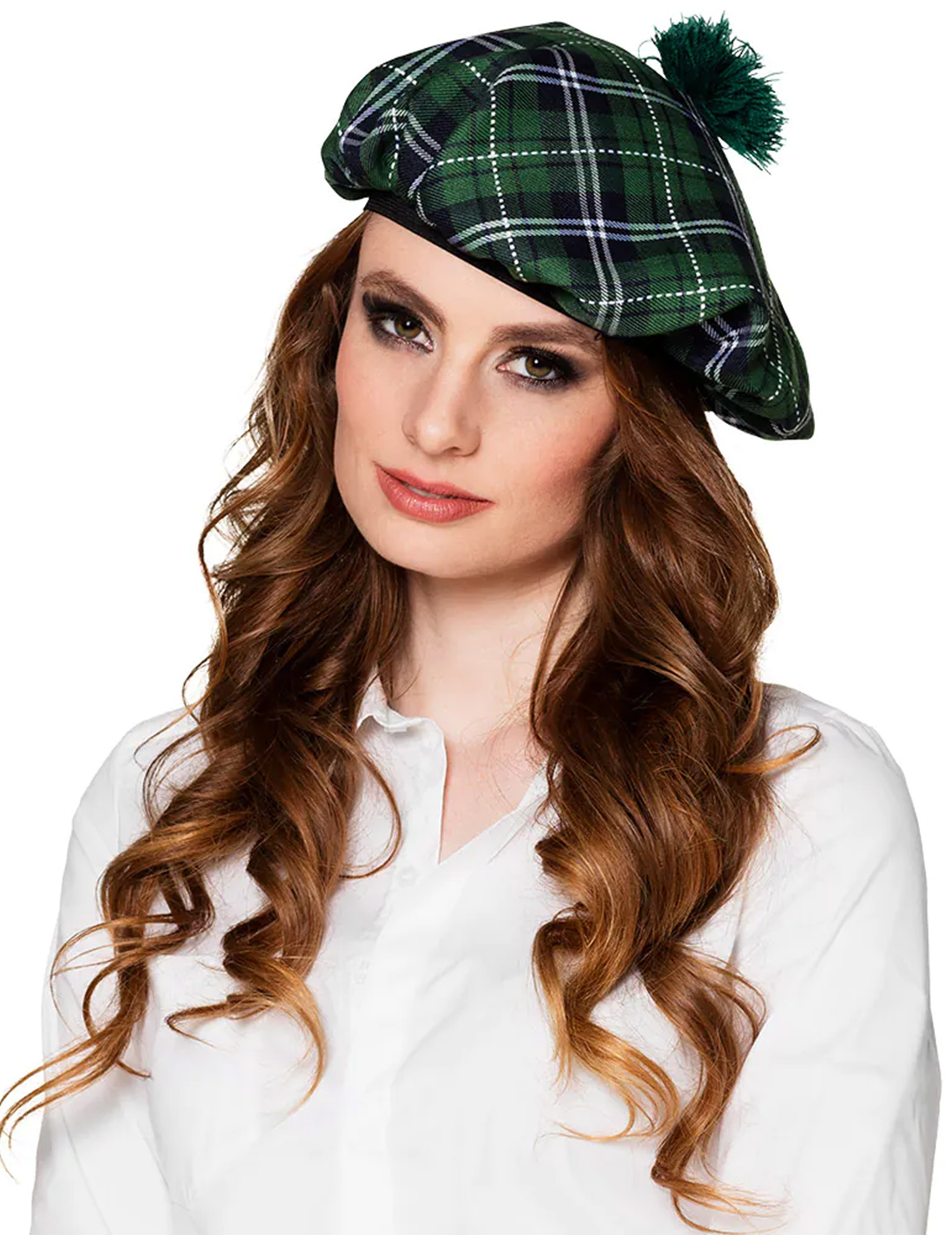 Béret écossais vert adulte