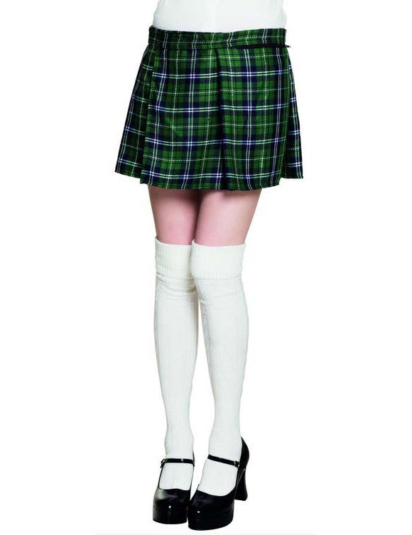 Kilt écossais vert femme