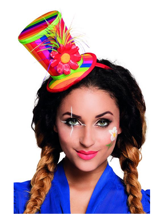 Mini chapeau haut de forme clown adulte