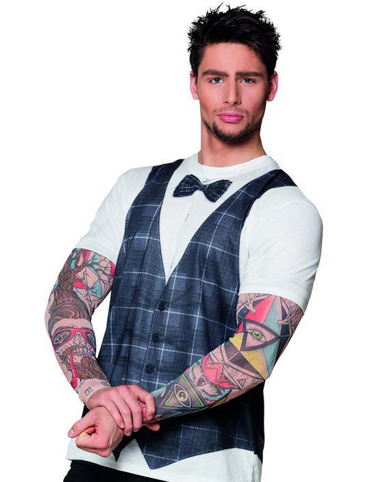 T-shirt hipster tatoué homme