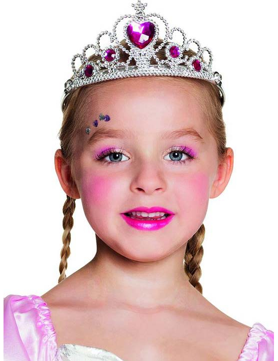 Diadème princesse de coeur fille