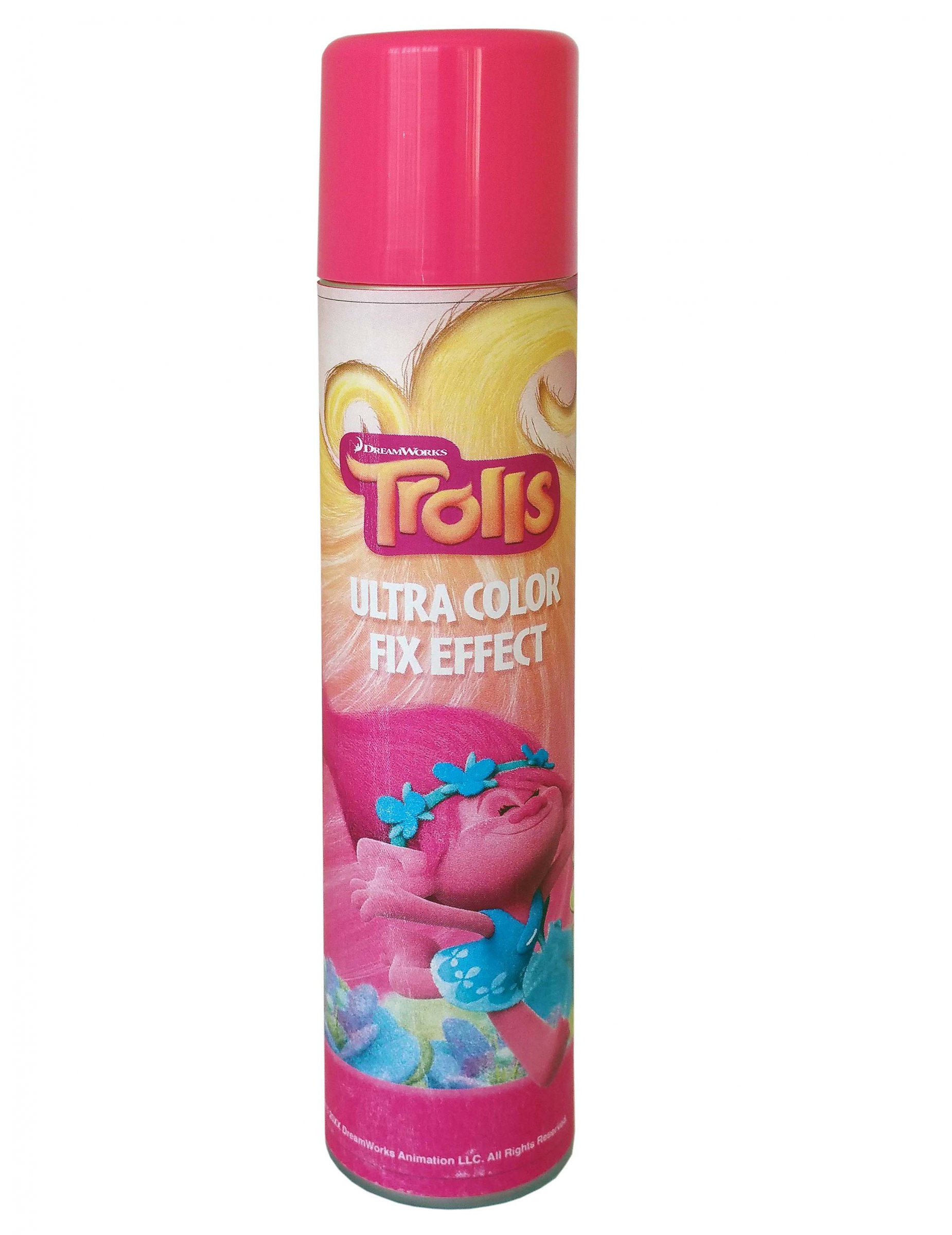 Laque fixante pour cheveux rose 200 ml Trolls