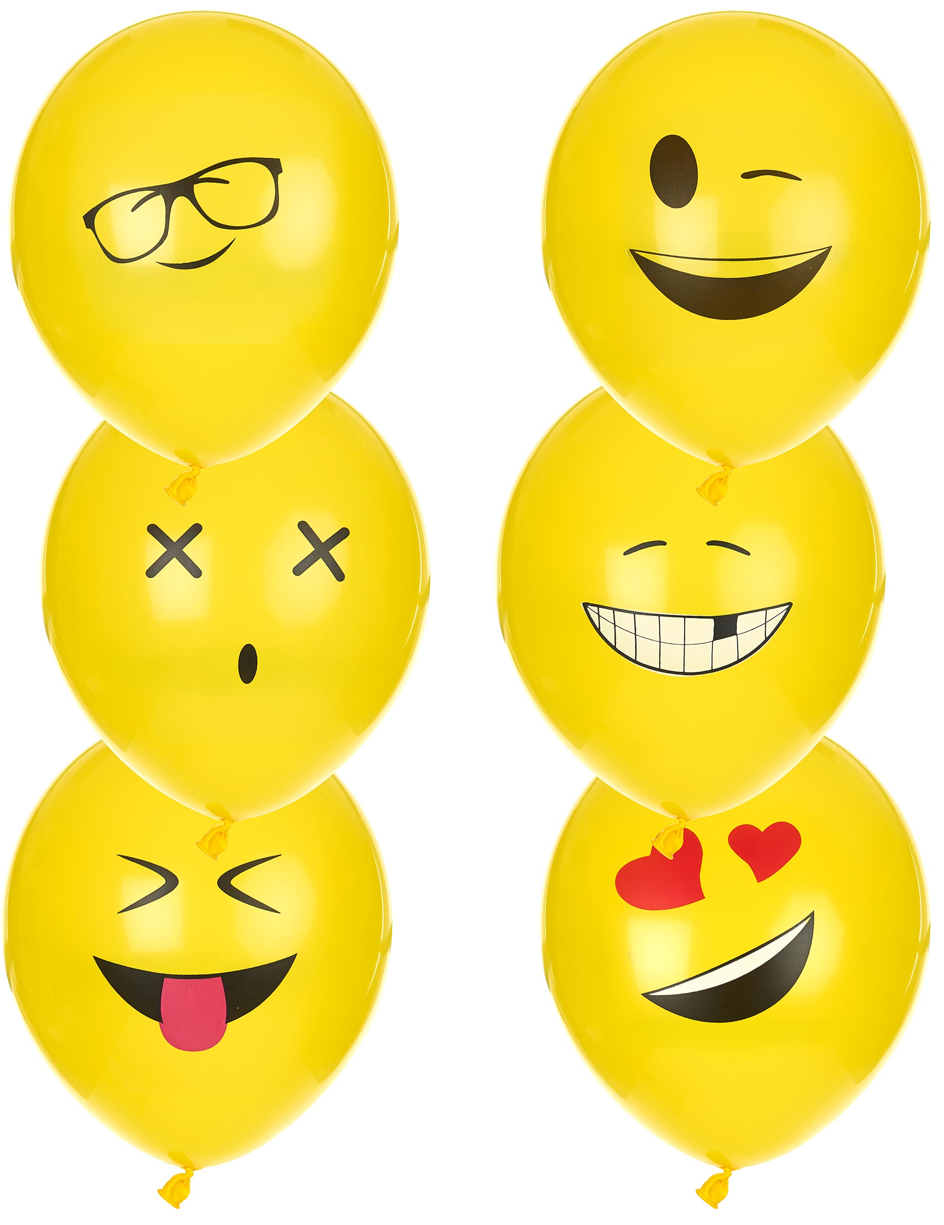 6 Ballons latex Imoji 24 cm