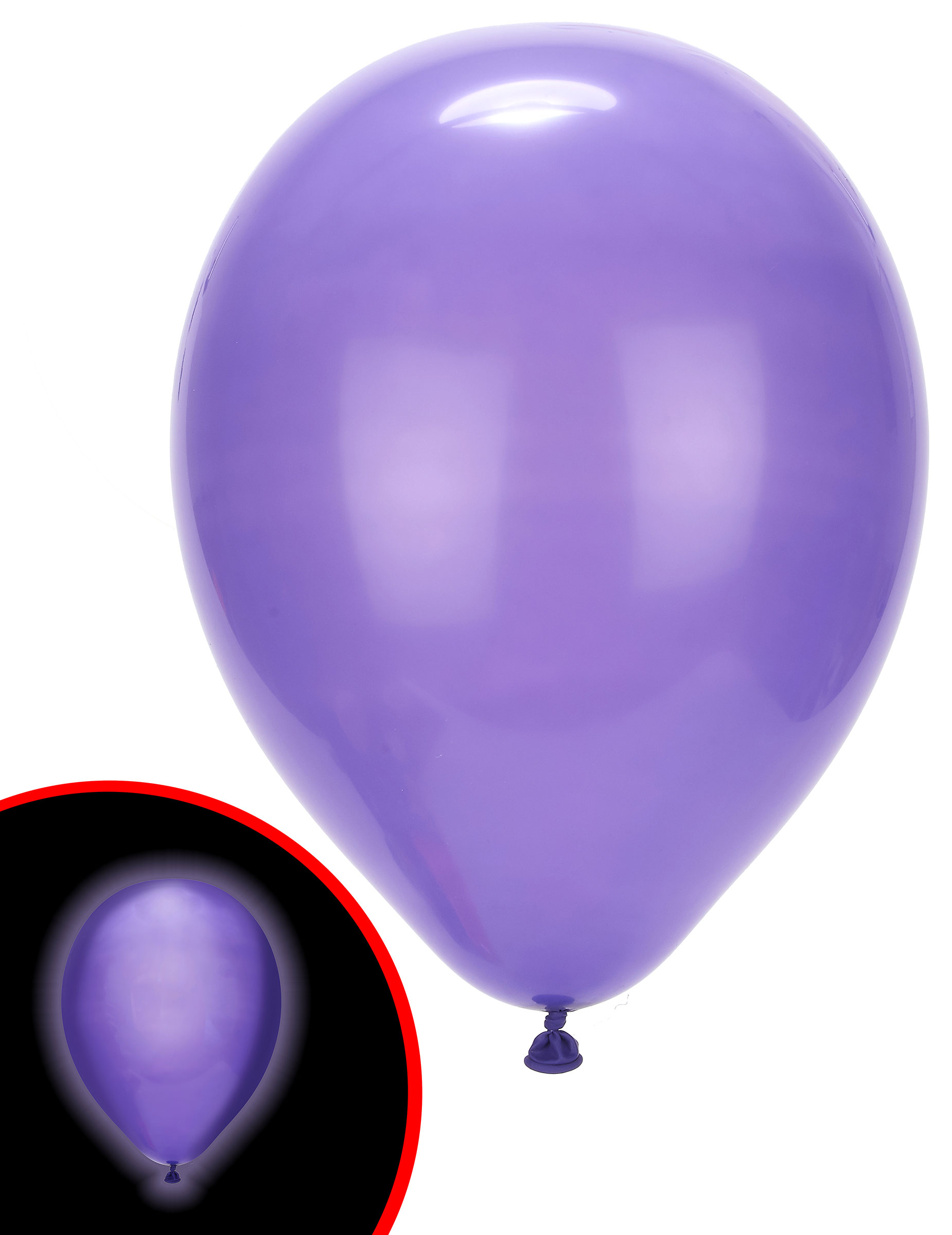 5 Ballons LED violets Illooms ®