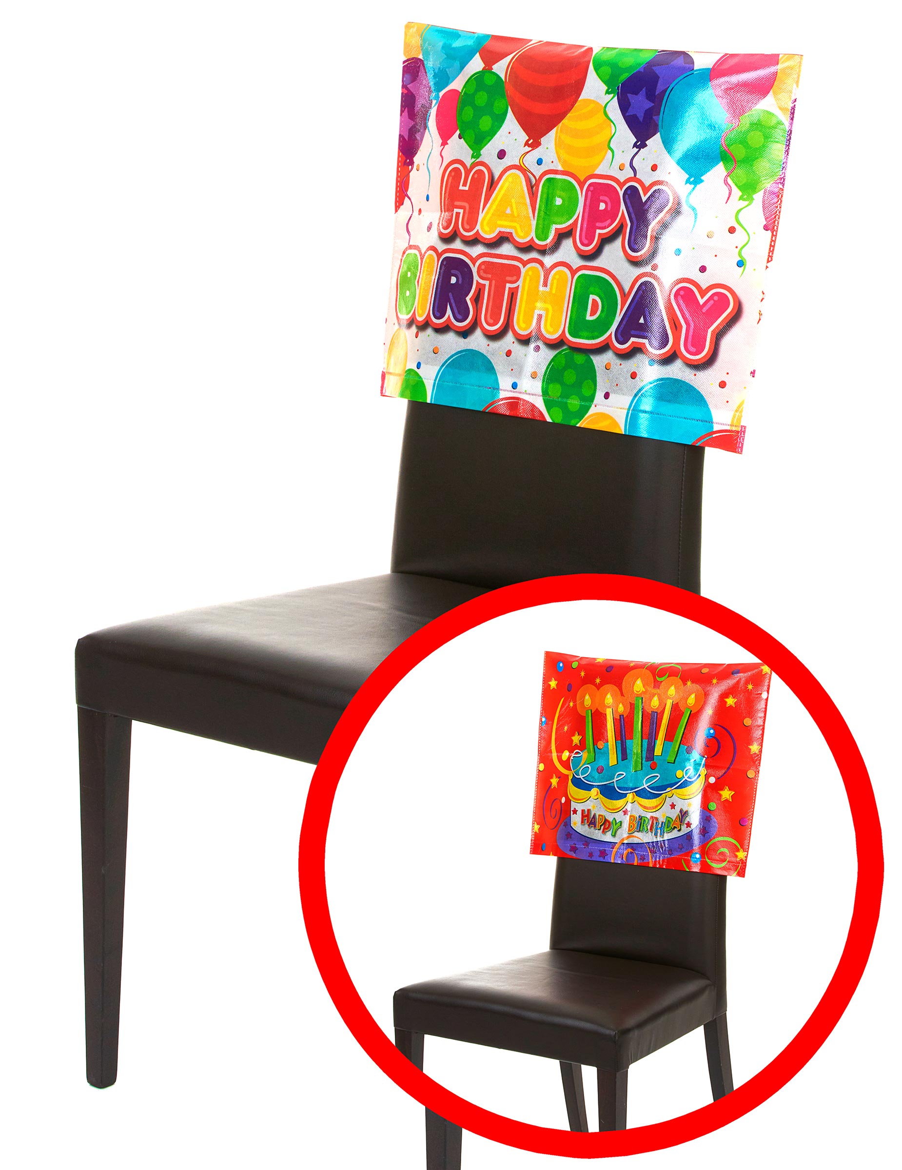 Housse de chaise Happy Birthday 38 x 48 cm