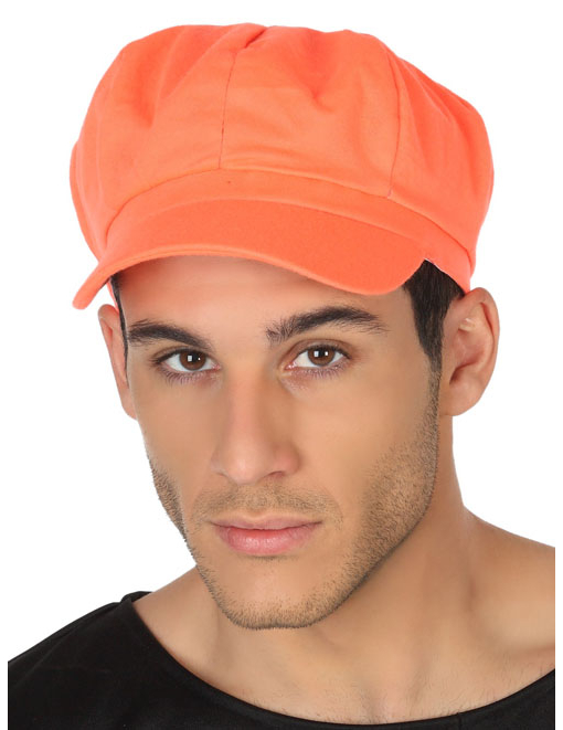 Casquette orange fluo adulte
