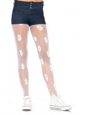 Collants à motifs marguerites femme