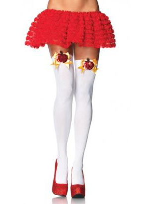 Bas blancs princesse de contes femme