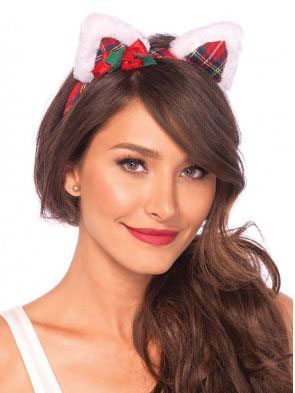 Serre tête oreilles de chat femme Noël