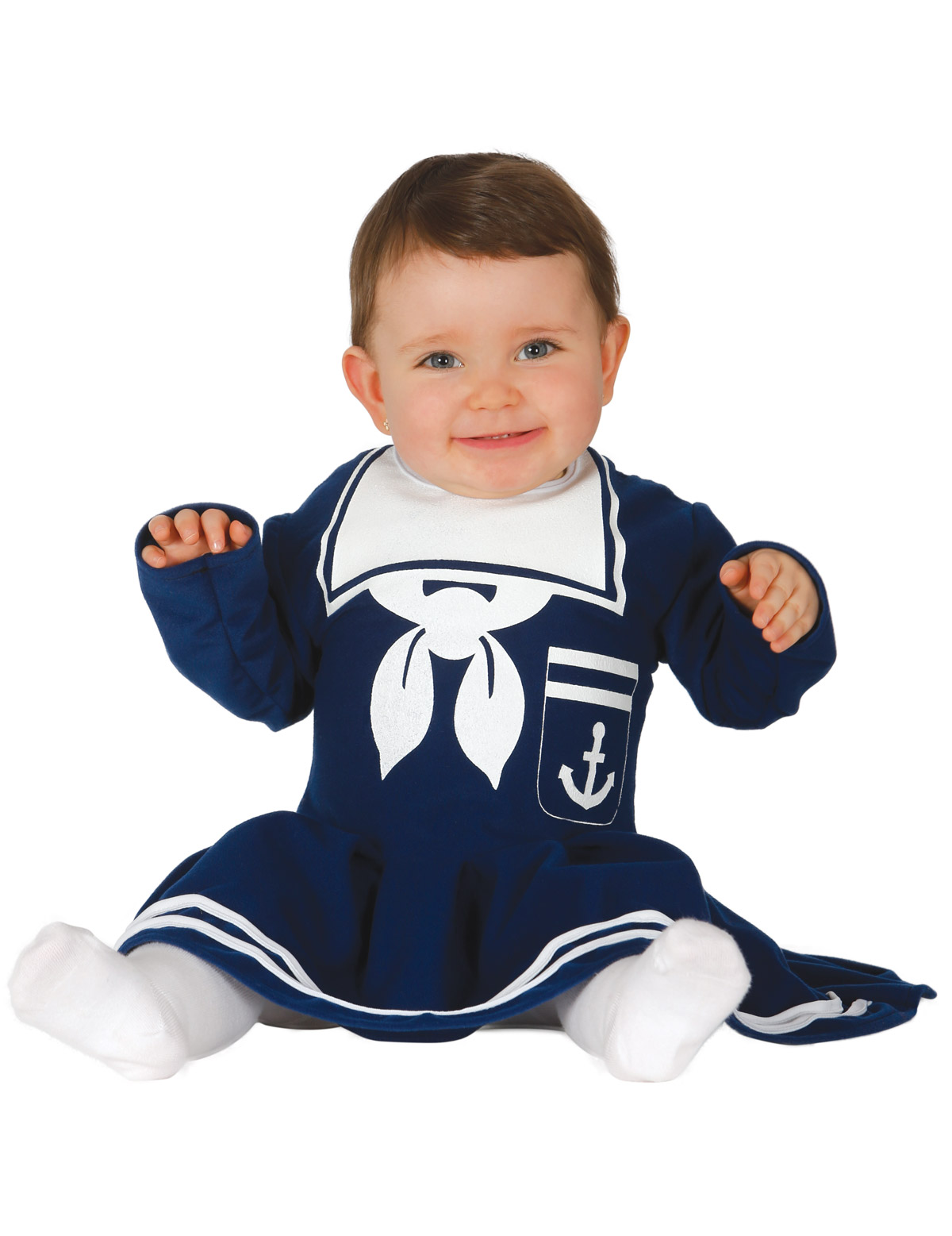 Déguisement robe marin bleue bébé