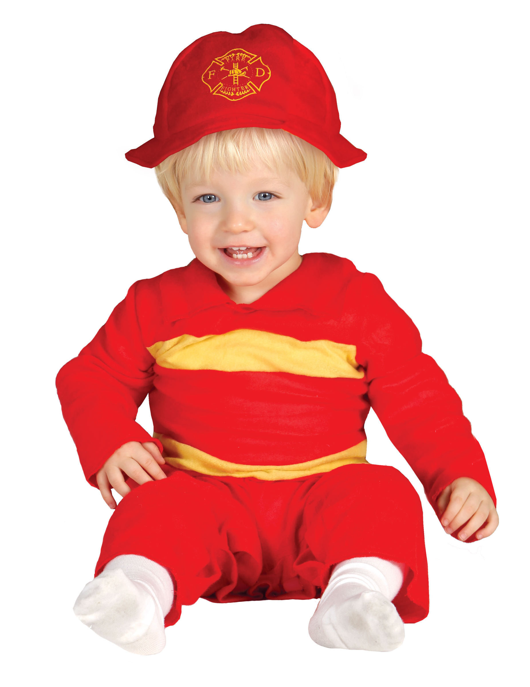 Déguisement pompier rouge bébé