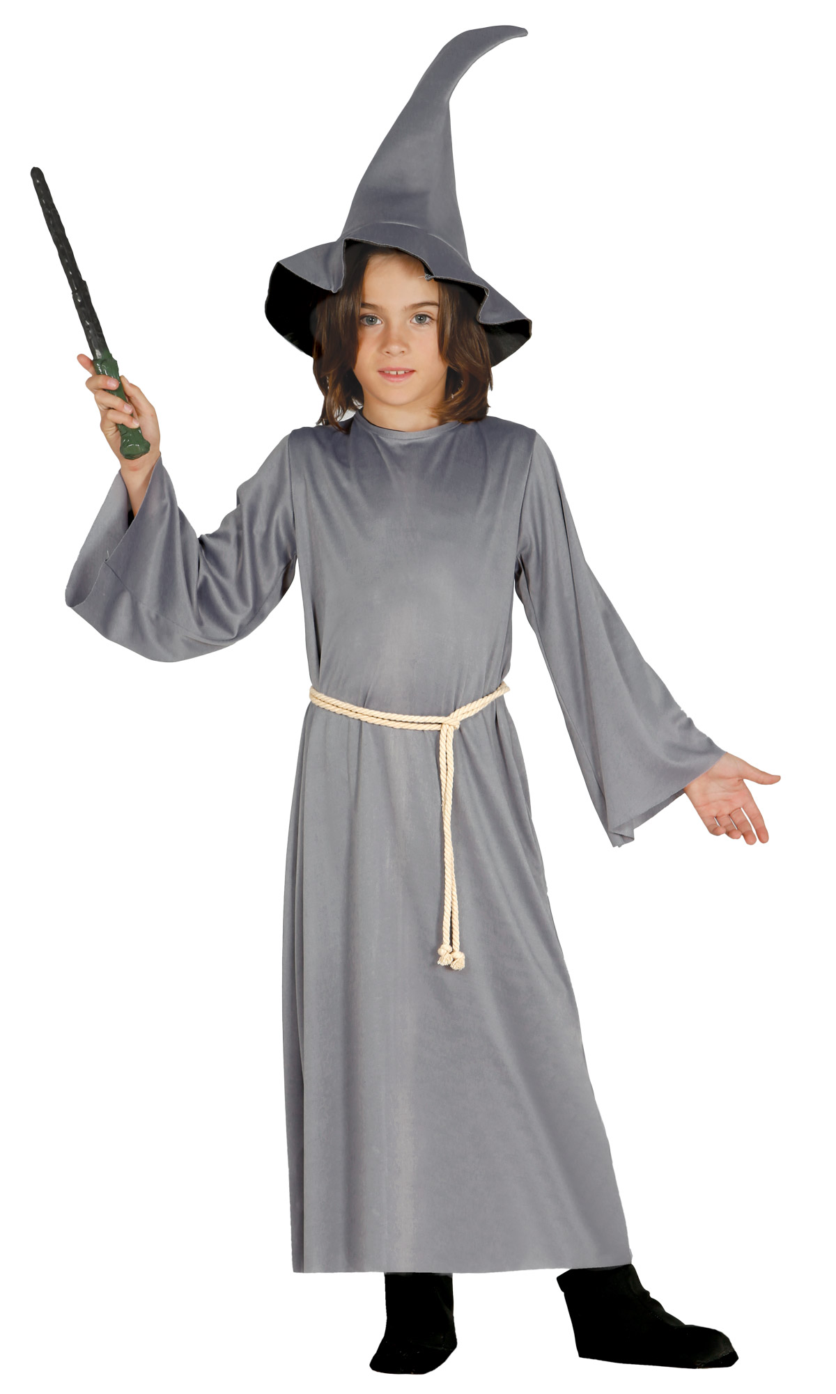Déguisement mage sorcier gris enfant