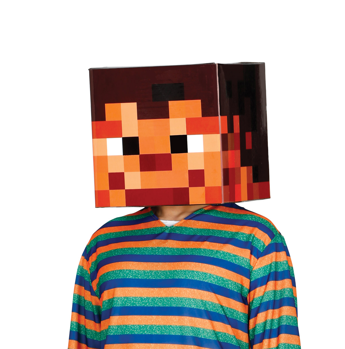 Casque carton pixelisé 30 X 30 cm adulte