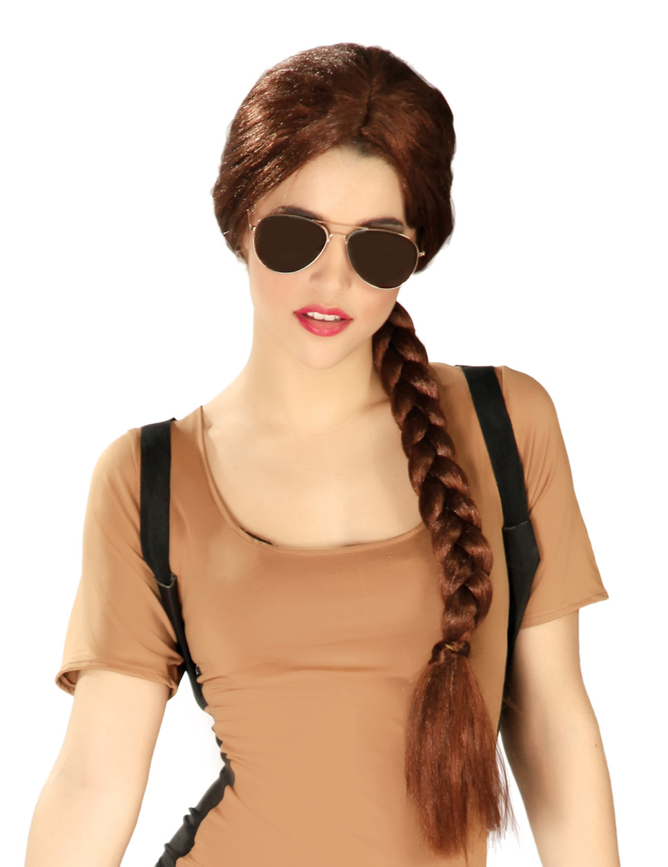 Perruque tresse aventurière femme