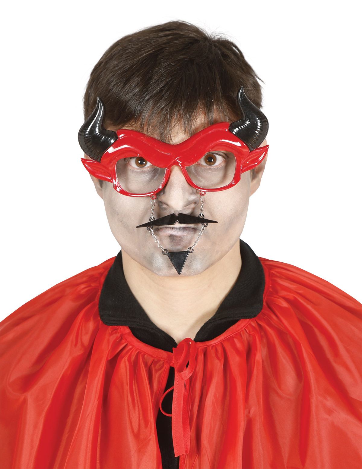 Lunettes avec moustaches démon adulte Halloween
