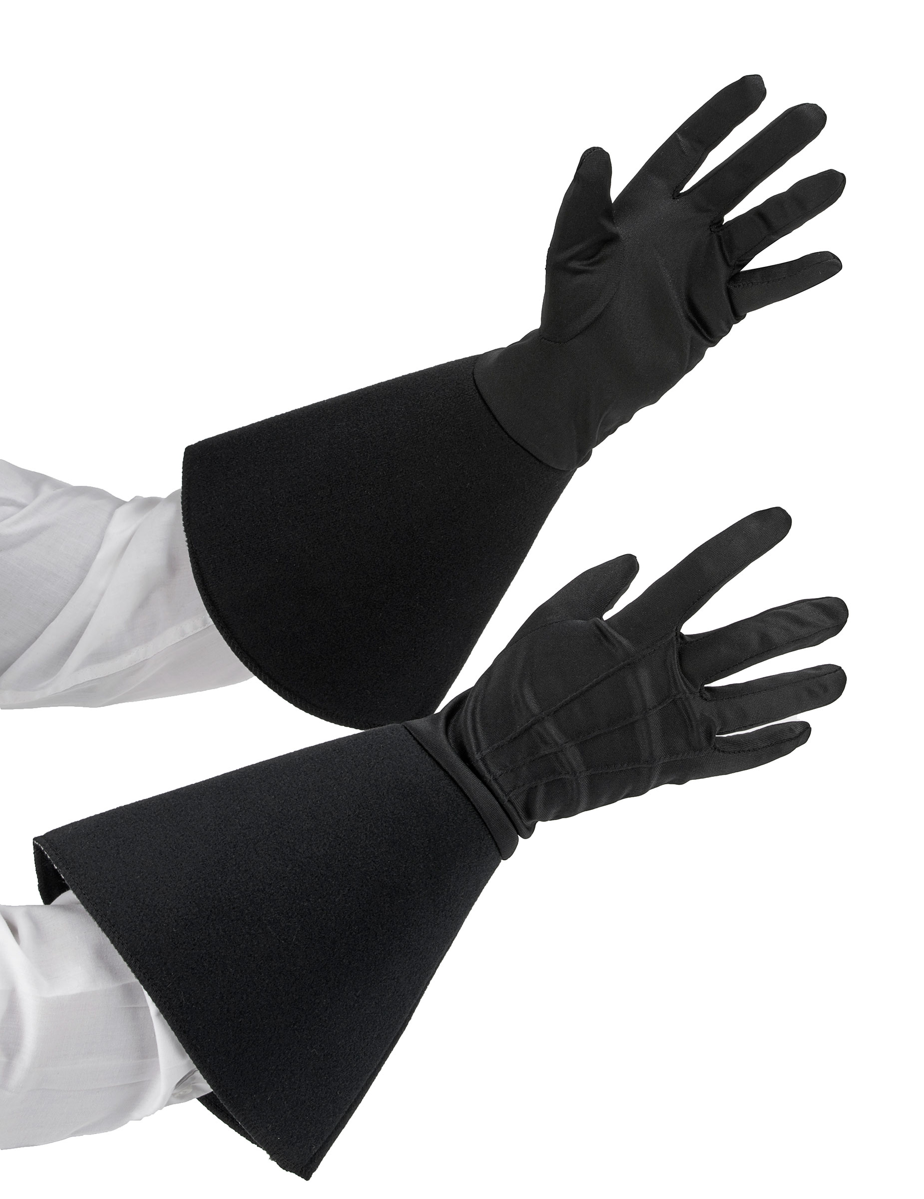 Gants mi-longs noirs adulte