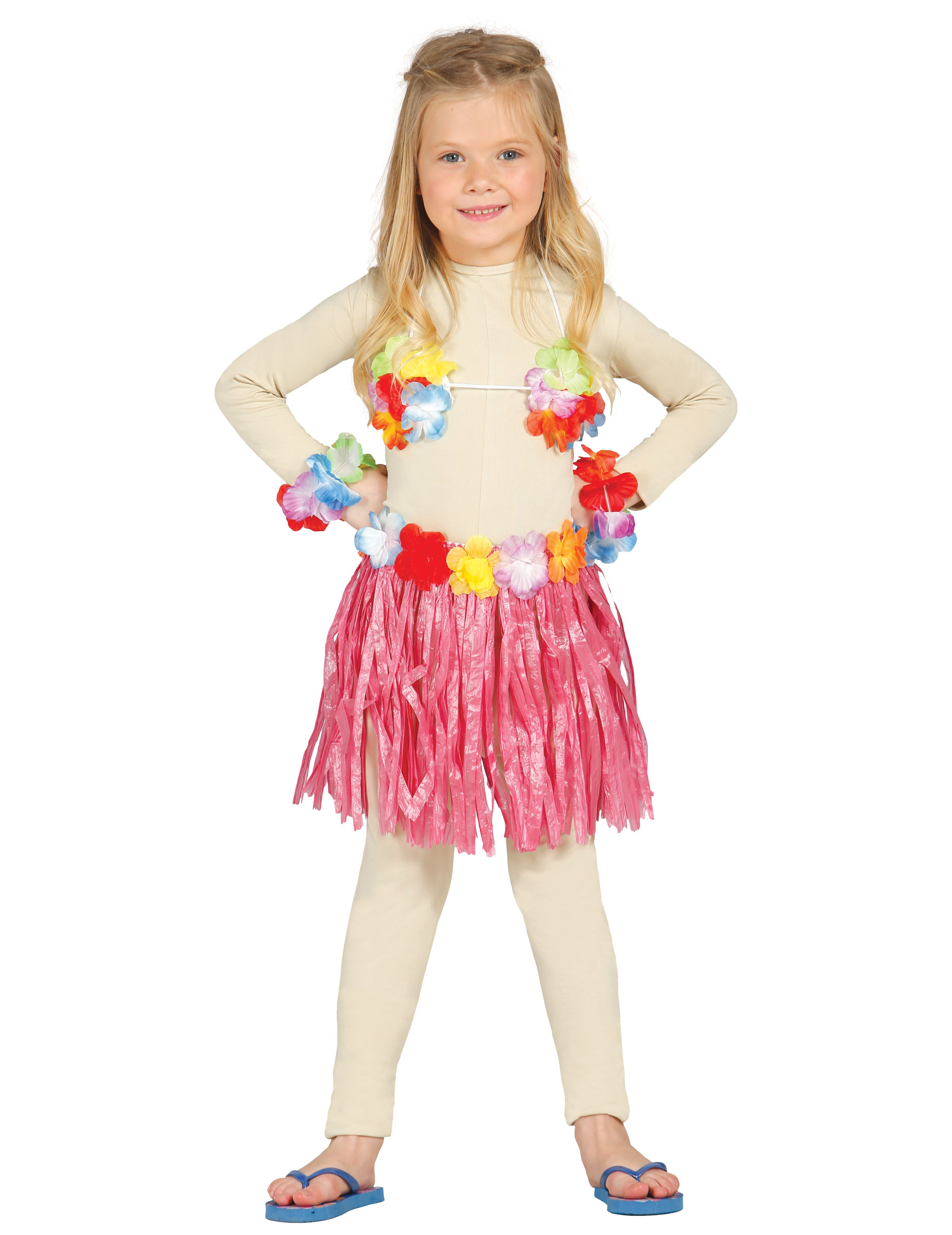 Kit hawaïen rose enfant