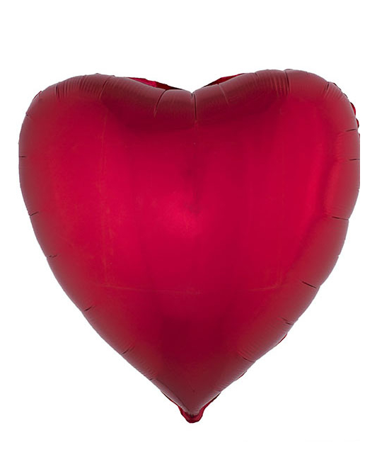 Ballon aluminium forme coeur rouge 45 cm