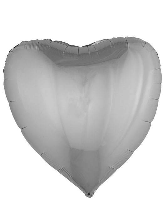 Ballon aluminium c ur argenté 76 cm