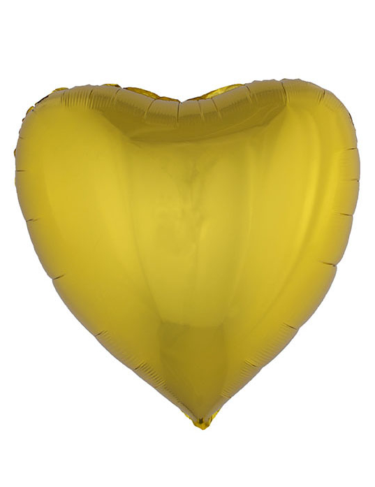 Ballon aluminium coeur doré 76 cm