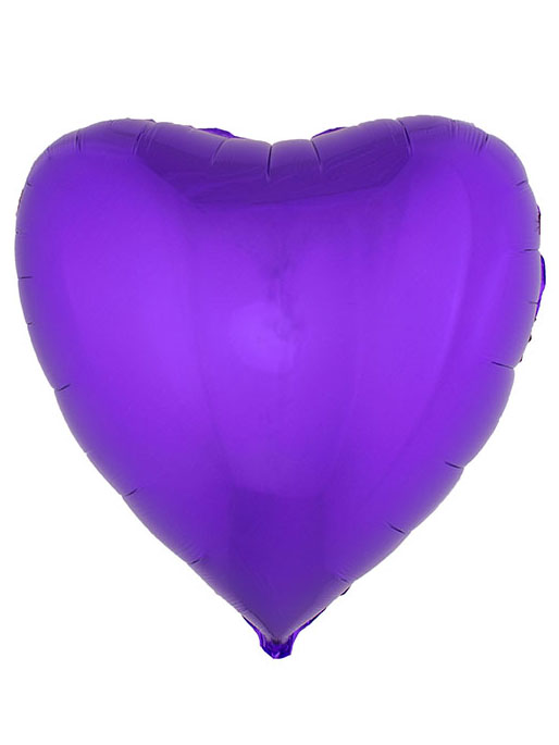 Ballon aluminium coeur violet 76 cm